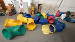 Tubos de tobogán de plástico