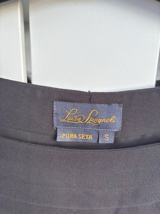 Top Luisa Spagnoli Seda Pura Negro Talla S