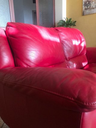 Divano 2 posti in pelle  Deltasalotti rosso