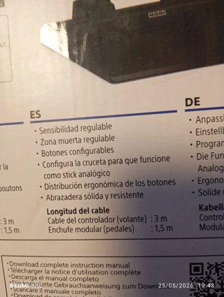 Volante HORI PS4/PS5/pc con Pedales