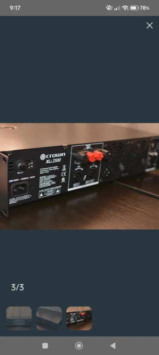 Crown XLi 2500 Amplificador Profesional