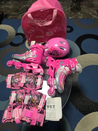 Patines en línea rosas para niña