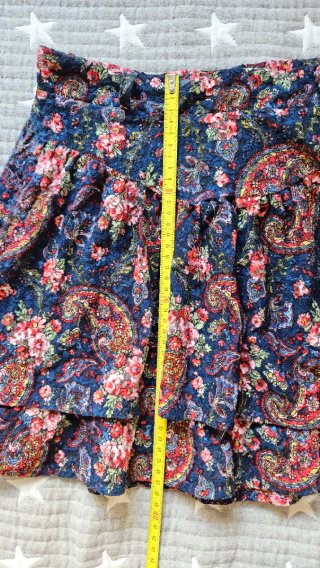 Falda volantes tul azul Stradivarius Talla S