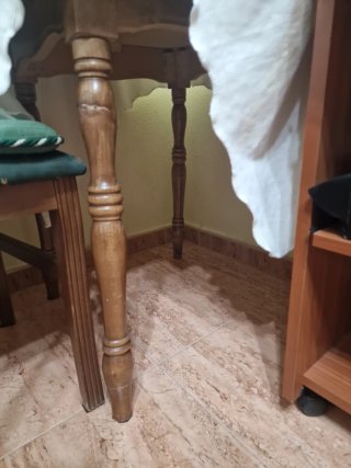 Mesa camilla redonda cristal y madera 80cm