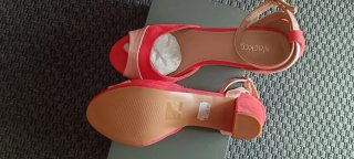Sandalias de tacón Black L. rosa y beige, tacón 7c