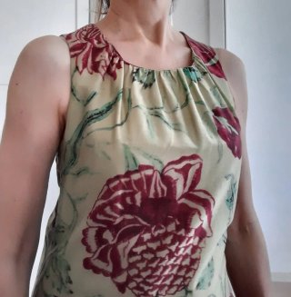 Abito Desigual floreale verde e marrone