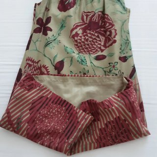 Abito Desigual floreale verde e marrone