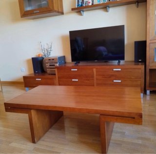 Mueble salón y mesa comedor madera