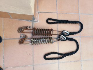 Muelles de amarre para barco, 2 de 50cm, 10 mm