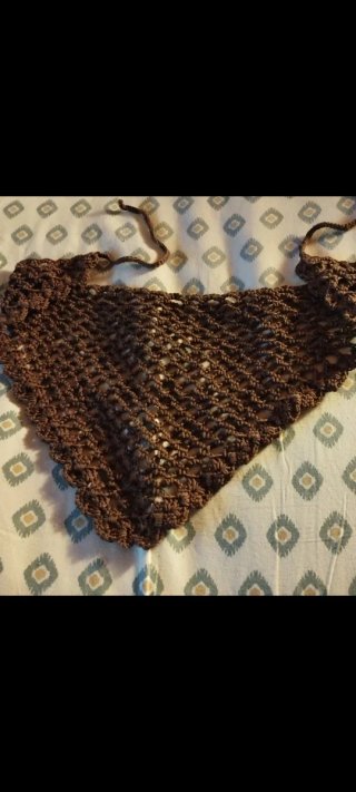 Bandana crochet hecha a mano
