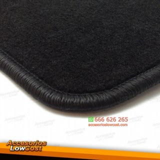 ALFOMBRILLAS IBIZA 6K CON LOGO RIBETE NEGRO