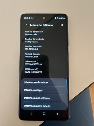 Samsung S20 FE 128GB / 6GB RAM Dual SIM