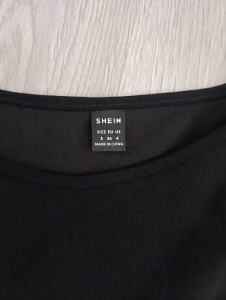 Vestido premamá negro manga abullonada