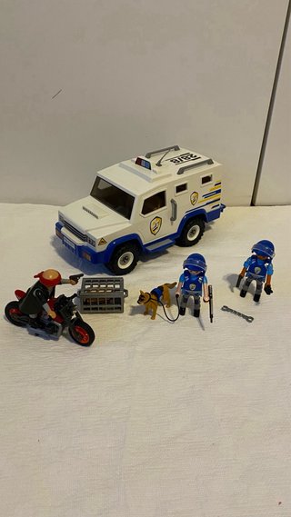 Playmobil Coche Policía con Perro y Figuras