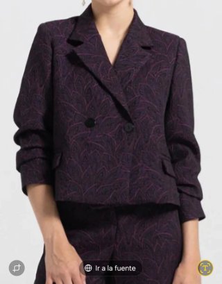 Traje Blazer y pantalon, marca NOON estampado