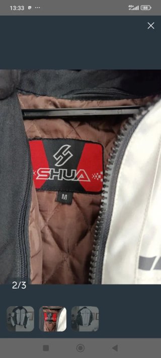 Chaqueta Moto SHUA Mujer Negra y Blanca y verde