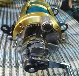 Carrete de currican Tiagra shimano 50 w  y caña