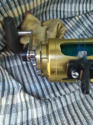 Carrete de currican Tiagra shimano 50 w  y caña