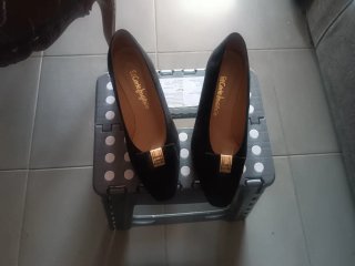 Zapatos negros ante o antelina.El Corte Inglés T.3