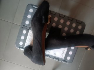 Zapatos negros ante o antelina.El Corte Inglés T.3