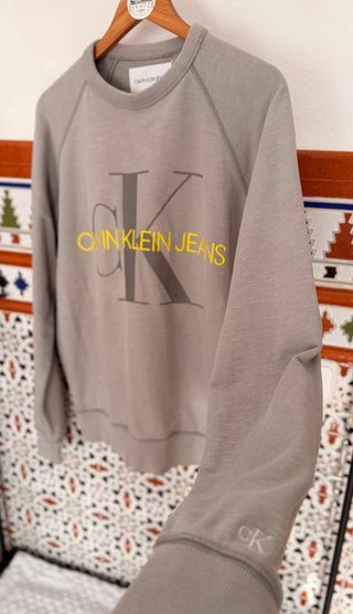 Sudadera Calvin Klein Jeans Gris Original