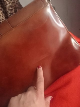 Bolso Cartera Cuero Vintage original 60's Marrón