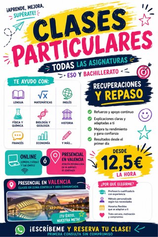 Clases particulares en Valencia online
