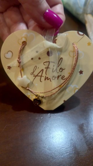 Bracciale Filo d'Amore cuore e stella