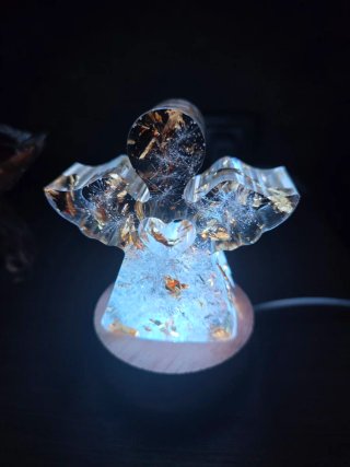 Luce angelo piccolo oro trasparente