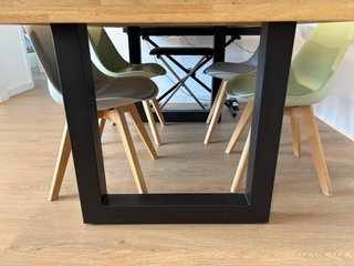 Mesa de comedor madera y metal