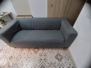 Sofá 2 plazas gris de tela, modelo 19505 - Ikea