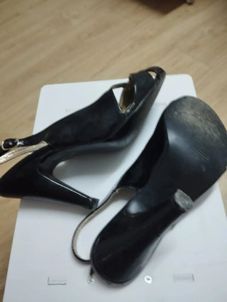 Sandalias tacón negras talla 37