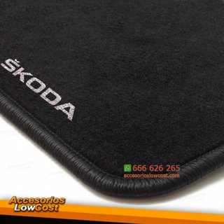 ALFOMBRILLAS SKODA SUPERB B 2010 CON LOGO RIBETE