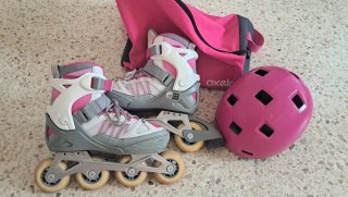 Patines en línea Oxelo Talla 38-41 + Casco y Bolsa