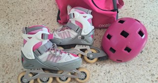 Patines en línea Oxelo Talla 38-41 + Casco y Bolsa
