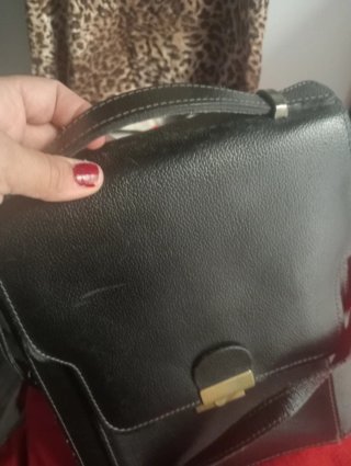 Bolso cartera vintage negro 60s