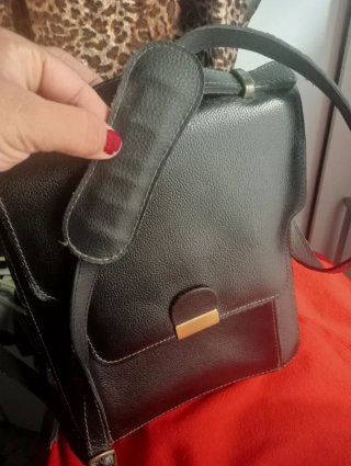 Bolso cartera vintage negro 60s