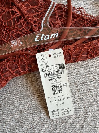 Conjunto Etam Virtuose sujetador y bragas