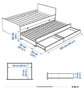 Cama nido IKEA SLÄKT blanca