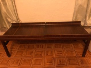 Banqueta madera antigua.