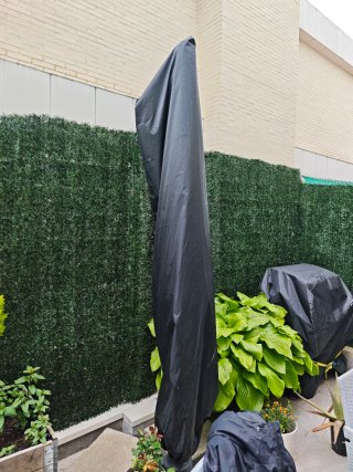 Sombrilla de jardín beige