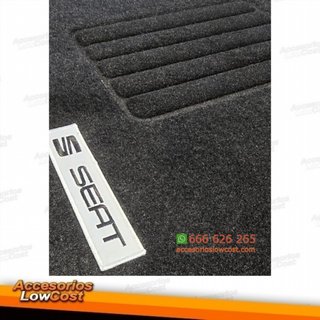 ALFOMBRILLAS SEAT LEON 2 CON LOGO RIBETE NEGRO