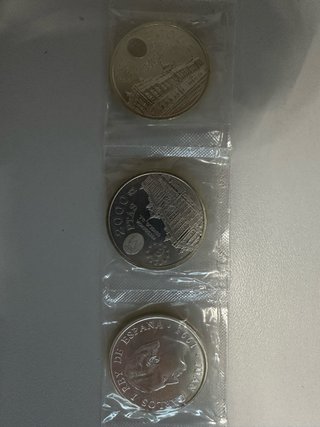 Lote 10 Monedas plata de  2000 PTS año 1995