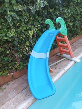 Tobogán Feber Piscina Azul Naranja
