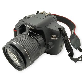 CAMARA CANON EOS 2000D + OBJETIVO EFS 18-55MM CON BATERIA + CARGADOR + FUNDA