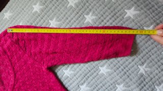 Chaqueta punto calado fucsia Stradivarius talla M