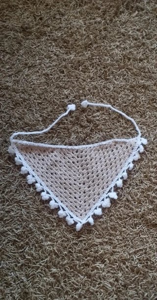 Bandana bebé crochet hecha a mano