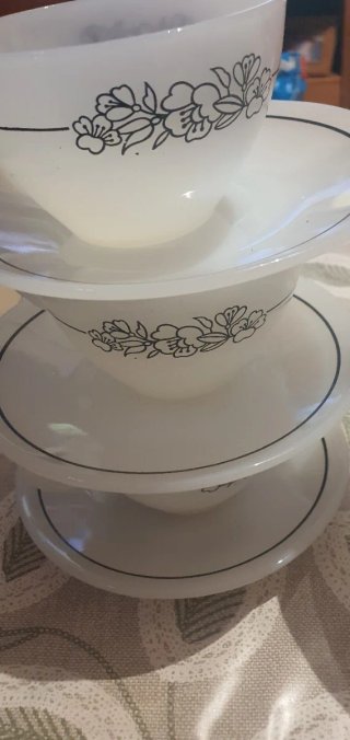Juego de café vintage porcelana floral