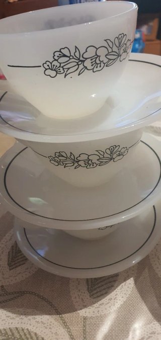 Juego de café vintage porcelana floral