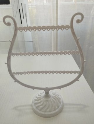 Espositore per orecchini bianco